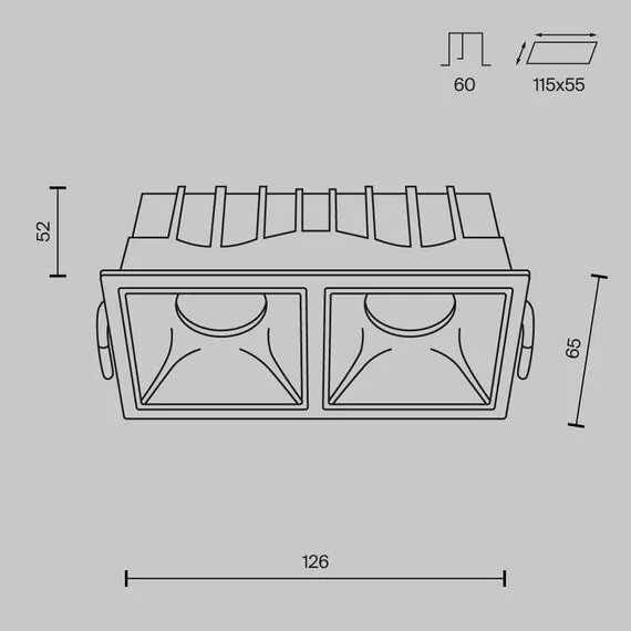 Maytoni Technical DL043-02-10W4K-D-SQ-WB Модульный встраиваемый светодиодный светильник диммируемый Alfa LED, изображение 8