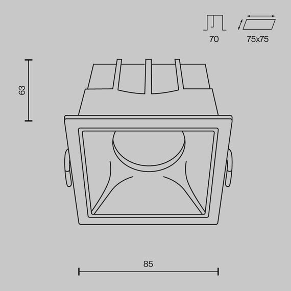 Maytoni Technical DL043-01-15W3K-SQ-WB Встраиваемый светильник, изображение 9