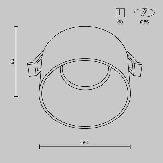 Maytoni Technical DL047-01W Встраиваемый светильник, изображение 7