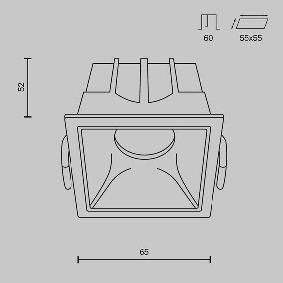 Maytoni Technical DL043-01-10W4K-D-SQ-WB Модульный встраиваемый светодиодный светильник диммируемый Alfa LED, изображение 8