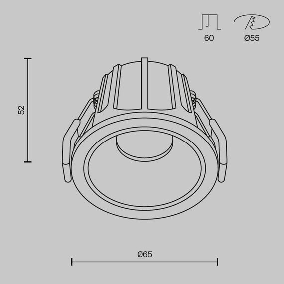 Maytoni Technical DL043-01-10W3K-RD-WB Модульный встраиваемый светодиодный светильник Alfa LED, изображение 9