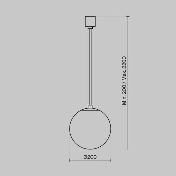 Maytoni Technical P039PL-5W3K-20-B Подвесной светильник Luna, изображение 5