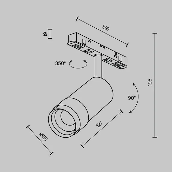 Maytoni Technical TR211-1-12W4K-Z-B Трековый магнитный светодиодный светильник Exility Focus Zoom, изображение 8
