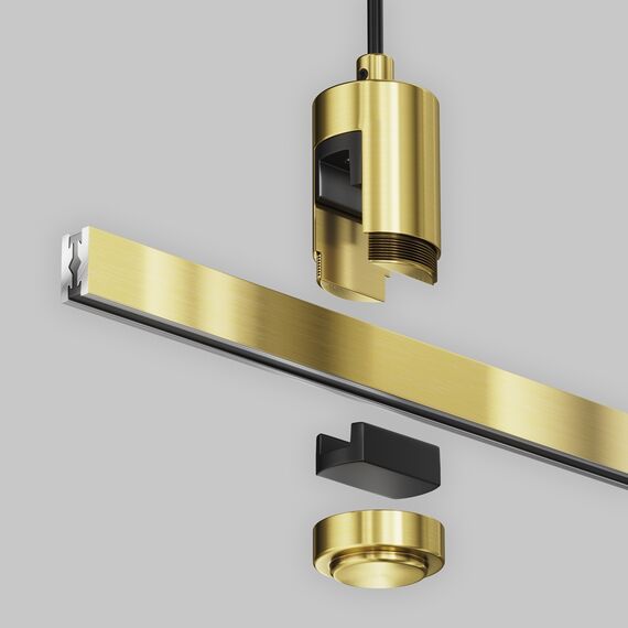 Maytoni Technical TRA157SW-B1-BS Подвес тросовый Hang с вводом питания Flarity латунь, изображение 3