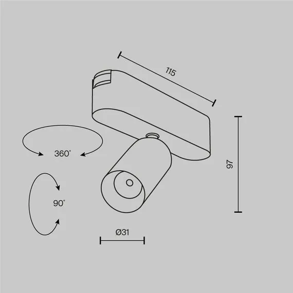 Maytoni Technical TR103-1-5W3K-M-W Трековый магнитный светодиодный светильник Radity Focus LED, изображение 8