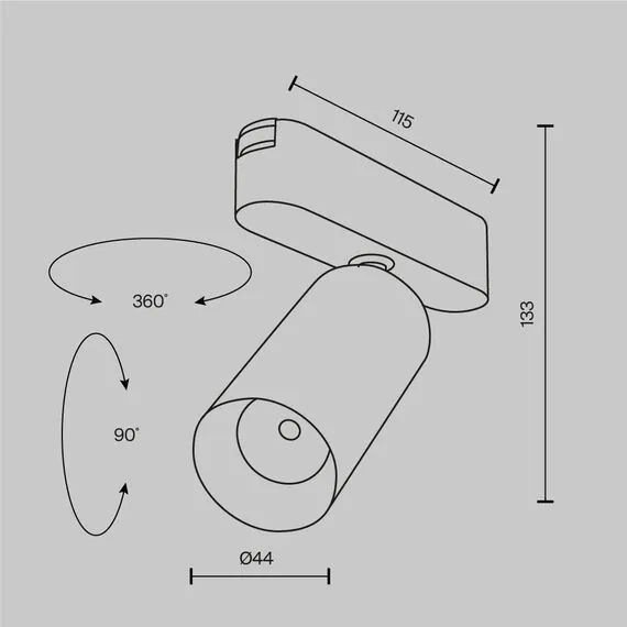 Maytoni Technical TR103-1-12W4K-M-W Трековый магнитный светодиодный светильник Radity Focus LED, изображение 8