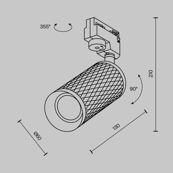 Maytoni Technical TR011-1-GU10-G Трековый светильник для однофазного шинопровода Unity Focus Design, изображение 9