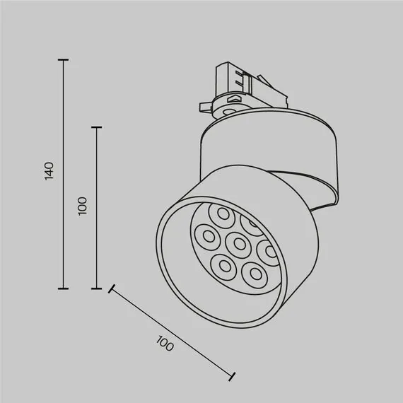 Maytoni Technical TR199-3-15W4K-M-B Трековый трехфазный светодиодный светильник Trinity Alfa, изображение 8