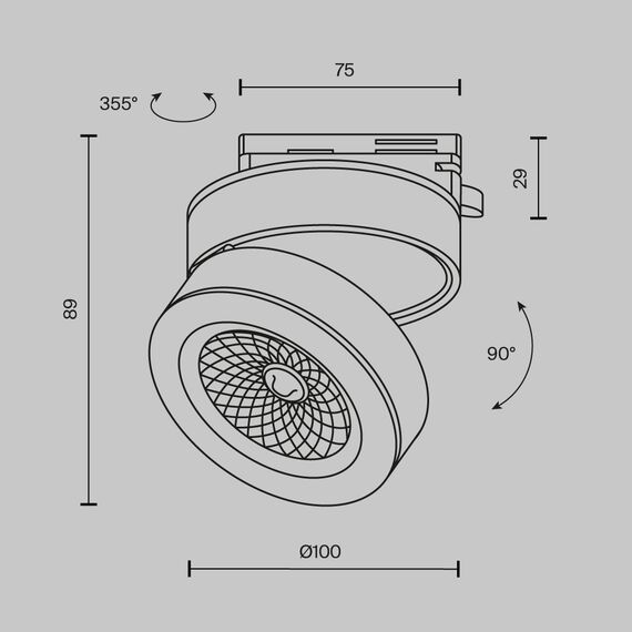 Maytoni Technical TR006-1-12W3K-W4K Трековый светильник для однофазного шинопровода Unity Magic, изображение 9