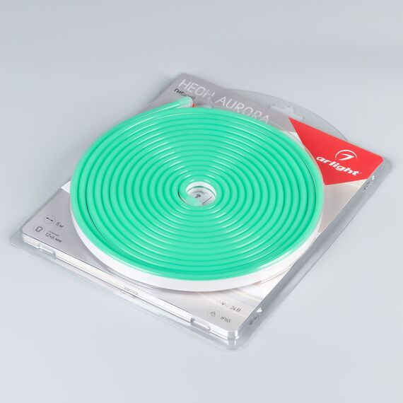 Arlight 036680 Светодиодная лента герметичная AURORA-PS-A120-12x6mm 24V Green (10 W/m, IP65, 2835, 5m) (Arlight, Силикон) 036680, изображение 4