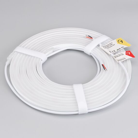 Arlight 041033 Светодиодная лента герметичная MOONLIGHT-SIDE-A120-06x12mm 24V White6000 (9,6 W/m, IP65, 5m, wire x2) (Arlight, Вывод прямой, 3 года) 041033, изображение 6