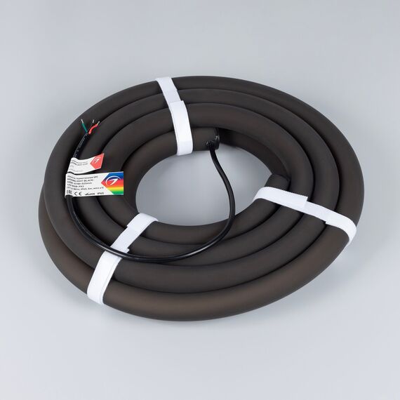 Arlight 044974 Светодиодная лента герметичная SPI MOONLIGHT-BLACK-SIDE-G180-D25mm 12V RGB-PX2 (21,6 W/m, IP65, 5m, wire x1) (Arlight, Вывод боковой, 3 года) 044974, изображение 3