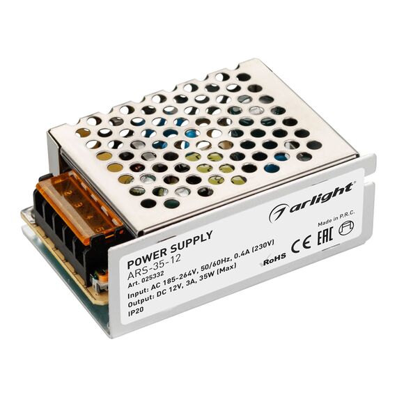 Arlight 025332 Блок питания ARS-35-12 (12V, 3A, 35W) (Arlight, IP20 Сетка, 2 года) 025332, изображение 2