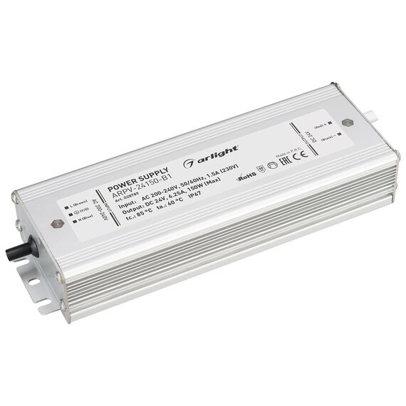 Arlight 028789 Блок питания ARPV-24150-B1 (24V, 6,3A, 150W) (Arlight, IP67 Металл, 3 года) 028789