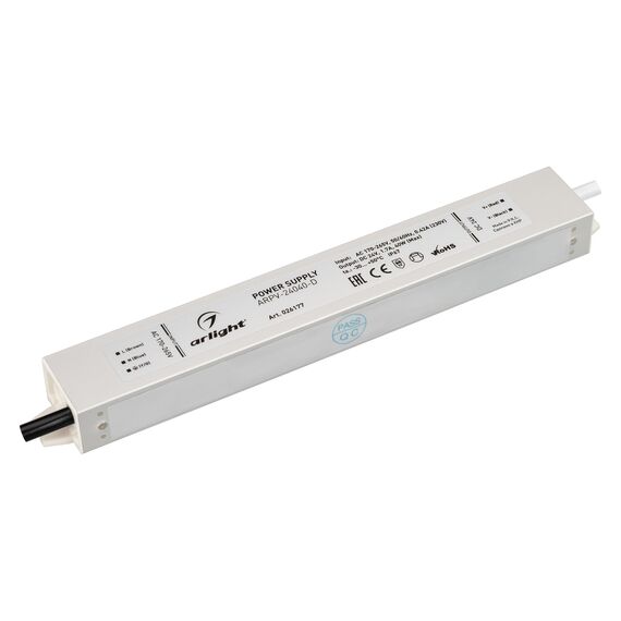 Arlight 026177 Блок питания ARPV-24040-D (24V, 1,7A, 40W) (Arlight, IP67 Металл, 3 года) 026177