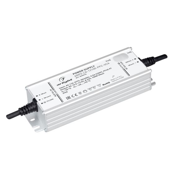Arlight 049616 Блок питания ARPV-LG-12100-PFC-VCA (10,5-13,5V, 8,33A, 100W) (Arlight, IP65 Металл, 5 лет) 049616