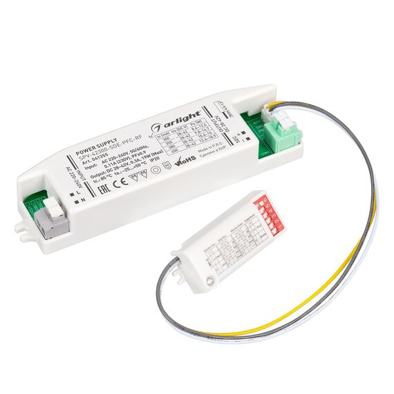 Arlight 041355 Блок питания SPV-42300-SDE-PFC (19W, 28-42V, 300mA, 5,8GHz) (Arlight, IP20 Пластик, 5 лет) 041355