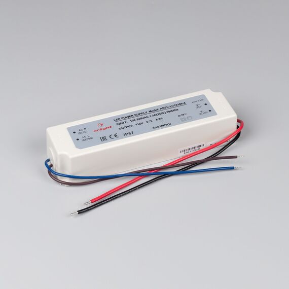 Arlight 018970(1) Блок питания ARPV-LV12100-A (12V, 8,3A, 100W) (Arlight, IP67 Пластик, 3 года) 018970(1), изображение 3