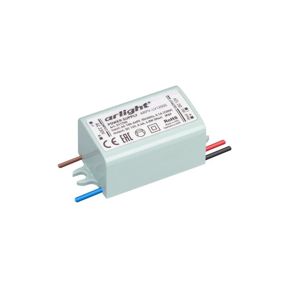 Arlight 011750 Блок питания ARPV-LV12005 (12V, 0,4A, 5W) (Arlight, IP67 Пластик, 2 года) 011750, изображение 2