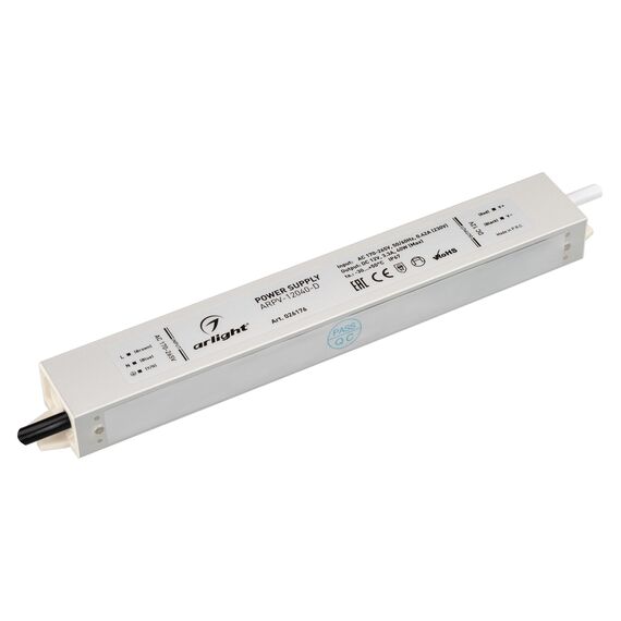 Arlight 026176 Блок питания ARPV-12040-D (12V, 3,3A, 40W) (Arlight, IP67 Металл, 3 года) 026176