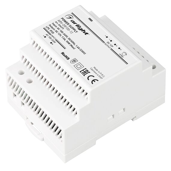 Arlight 034673 Блок питания ARV-DR100-12 (12V, 7,5A, 90W) (Arlight, IP20 DIN-рейка) 034673