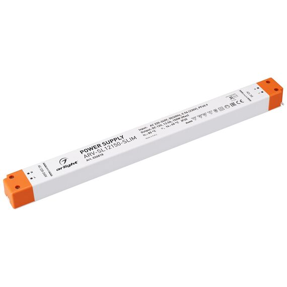 Arlight 026818 Блок питания ARV-SL12150-SLIM (12V, 12,5A, 150W, PFC) (Arlight, IP20 Пластик, 3 года) 026818, изображение 2