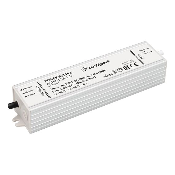 Arlight 023189 Блок питания ARPV-12080-B (12V, 6,7A, 80W) (Arlight, IP67 Металл, 3 года) 023189, изображение 2