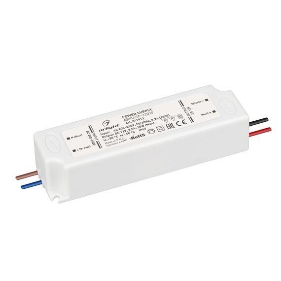 Arlight 041913 Блок питания ARPV-SP-12030 (12V, 2,5A, 30W) (Arlight, IP67 Пластик, 5 лет) 041913