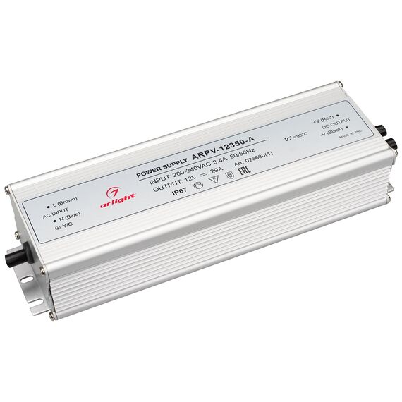 Arlight 026680(1) Блок питания ARPV-12350-A (12V, 29,0A, 350W) (Arlight, IP67 Металл, 3 года) 026680(1), изображение 2