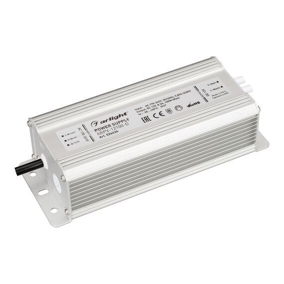 Arlight 026434 Блок питания ARPV-12100-D (12V, 8,3A, 100W) (Arlight, IP67 Металл, 3 года) 026434, изображение 2