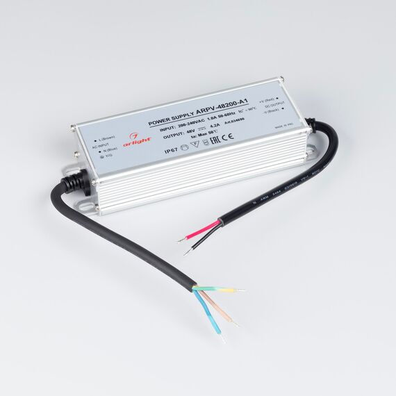 Arlight 034690 Блок питания ARPV-48200-A1 (48V, 4,2A, 200W) (Arlight, IP67 Металл, 3 года) 034690, изображение 4