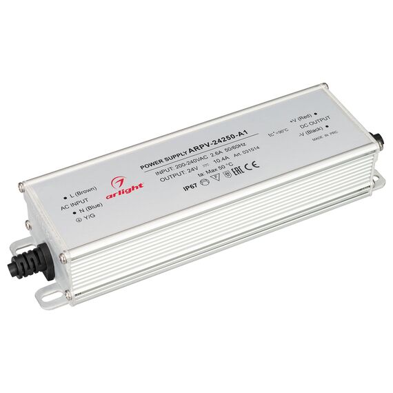 Arlight 031514 Блок питания ARPV-24250-A1 (24V, 10,4A, 250W) (Arlight, IP67 Металл, 3 года) 031514
