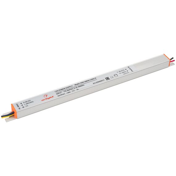 Arlight 026420(1) Блок питания ARV-24024-LONG-D (24V, 1A, 24W) (Arlight, IP20 Металл, 2 года) 026420(1), изображение 2