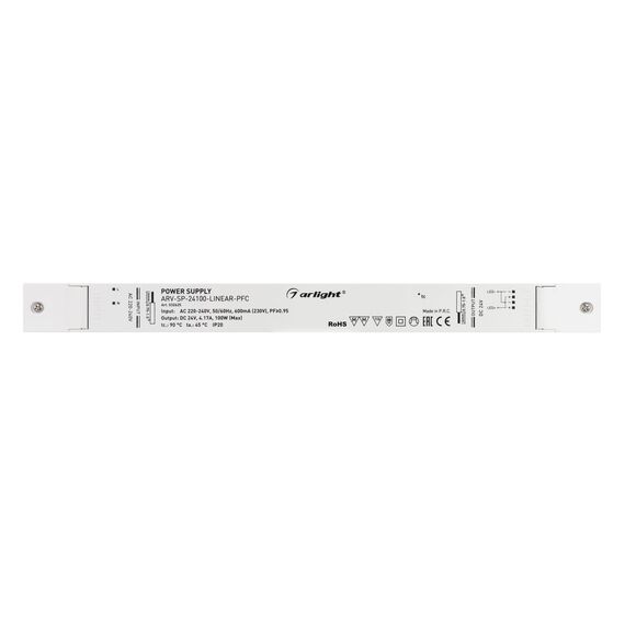 Arlight 032625 Блок питания ARV-SP-24100-LINEAR-PFC (24V, 4,17A, 100W) (Arlight, IP20 Пластик, 5 лет) 032625, изображение 4