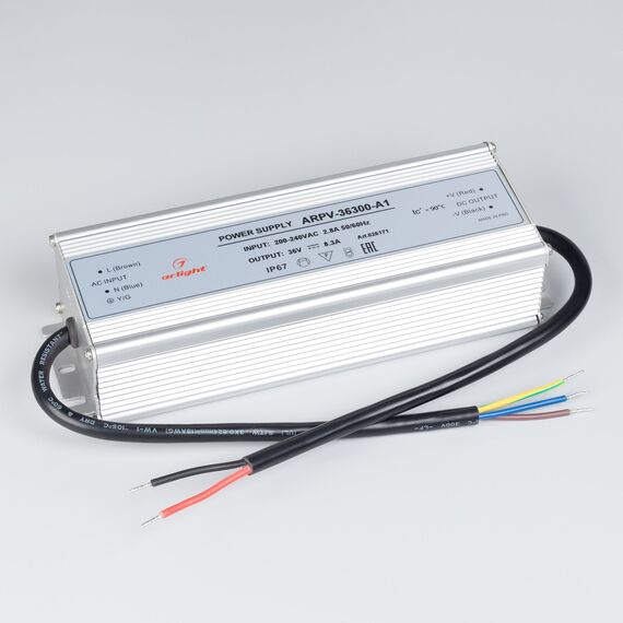 Arlight 026171 Блок питания ARPV-36300-A1 (36V, 8,3A, 300W) (Arlight, IP67 Металл, 3 года) 026171, изображение 3