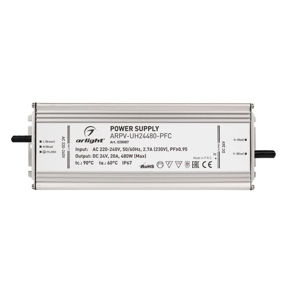 Arlight 028087 Блок питания ARPV-UH24480-PFC (24V, 20A, 480W) (Arlight, IP67 Металл, 7 лет) 028087, изображение 6
