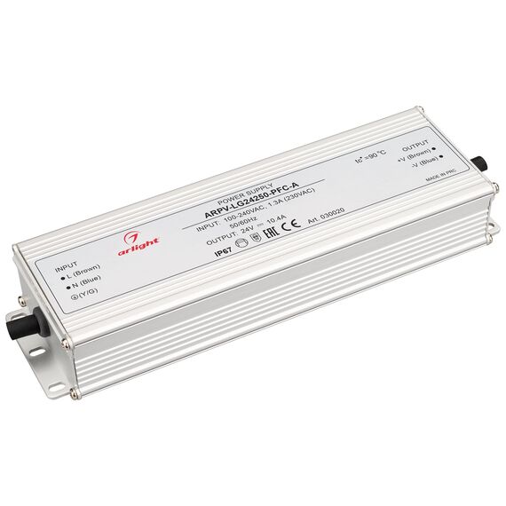 Arlight 030020 Блок питания ARPV-LG24250-PFC-A (24V, 10,4A, 250W) (Arlight, IP67 Металл, 5 лет) 030020