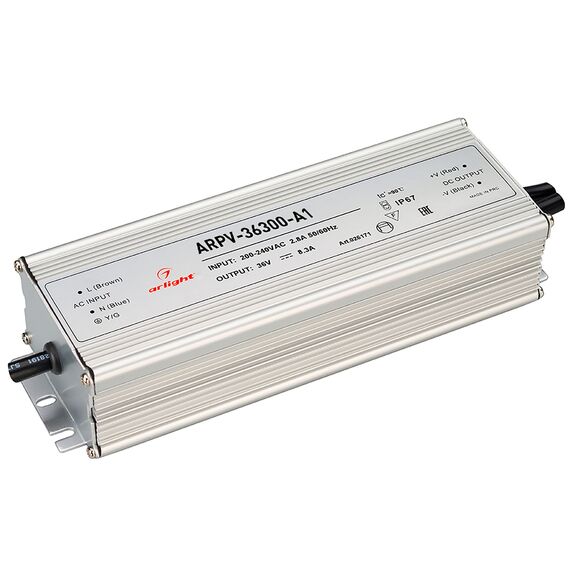 Arlight 026171 Блок питания ARPV-36300-A1 (36V, 8,3A, 300W) (Arlight, IP67 Металл, 3 года) 026171