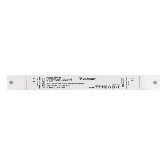 Arlight 032623 Блок питания ARV-SP-24030-LINEAR-PFC (24V, 1,25A, 30W) (Arlight, IP20 Пластик, 5 лет) 032623, изображение 4