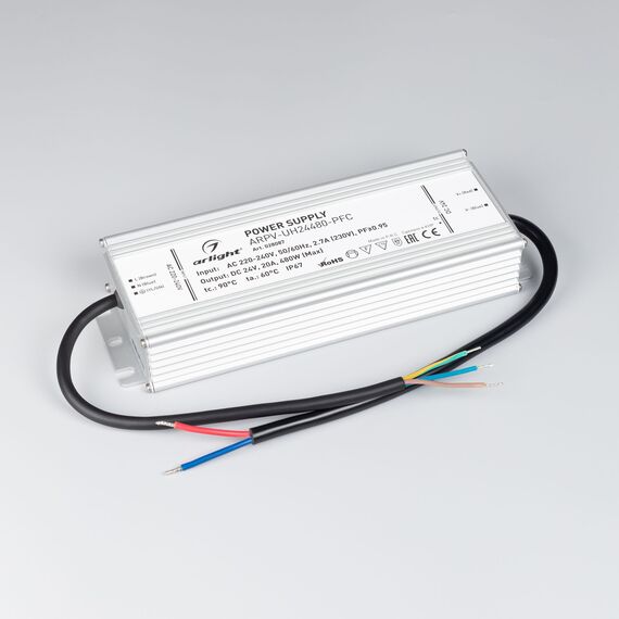 Arlight 028087 Блок питания ARPV-UH24480-PFC (24V, 20A, 480W) (Arlight, IP67 Металл, 7 лет) 028087, изображение 4