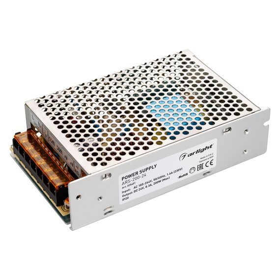 Arlight 025401 Блок питания ARS-200-24 (24V, 8,3A, 200W) (Arlight, IP20 Сетка, 2 года) 025401, изображение 2