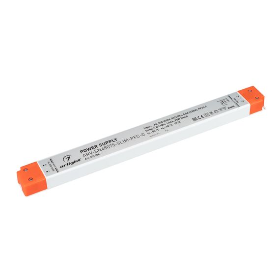 Arlight 031504 Блок питания ARV-SN48075-SLIM-PFC-C (48V, 1,56A, 75W) (Arlight, IP20 Пластик, 3 года) 031504