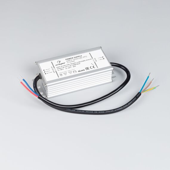 Arlight 024268(1) Блок питания ARPV-UH24100-PFC (24V, 4,2A, 100W) (Arlight, IP67 Металл, 7 лет) 024268(1), изображение 3