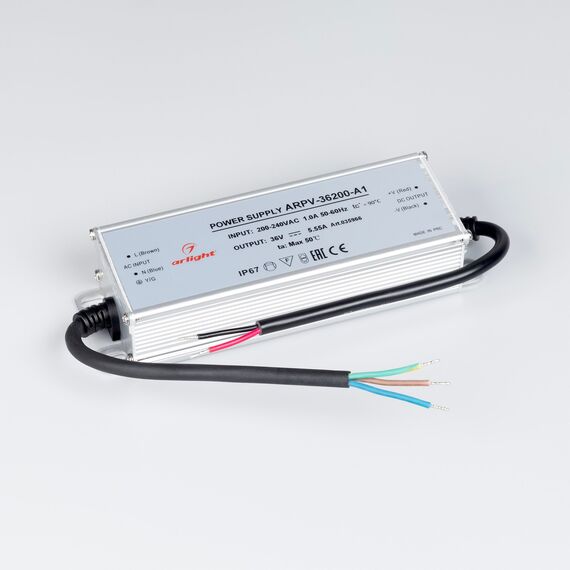 Arlight 035966 Блок питания ARPV-36200-A1 (36V, 5,55A, 200W) (Arlight, IP67 Металл, 3 года) 035966, изображение 4