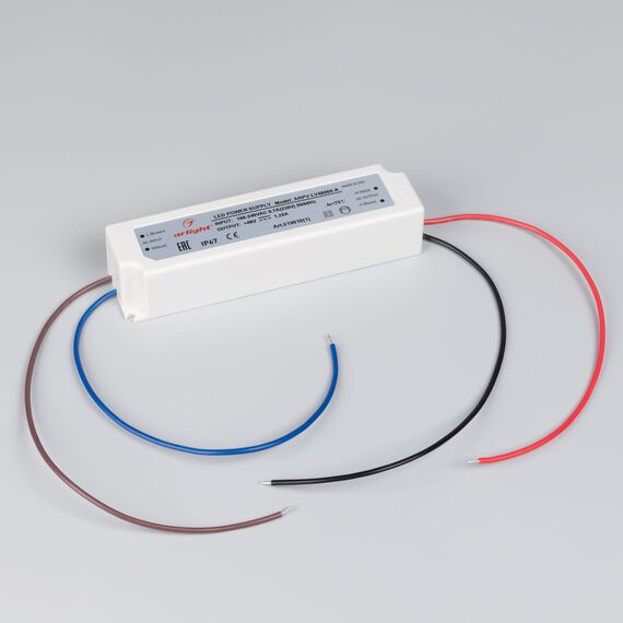 Arlight 019010(1) Блок питания ARPV-LV48060-A (48V, 1,3A, 60W) (Arlight, IP67 Пластик, 3 года) 019010(1), изображение 4