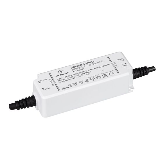 Arlight 043670 Блок питания ARPV-SP-24035-PFC (24V, 1,45A, 35W) (Arlight, IP67 Пластик, 5 лет) 043670