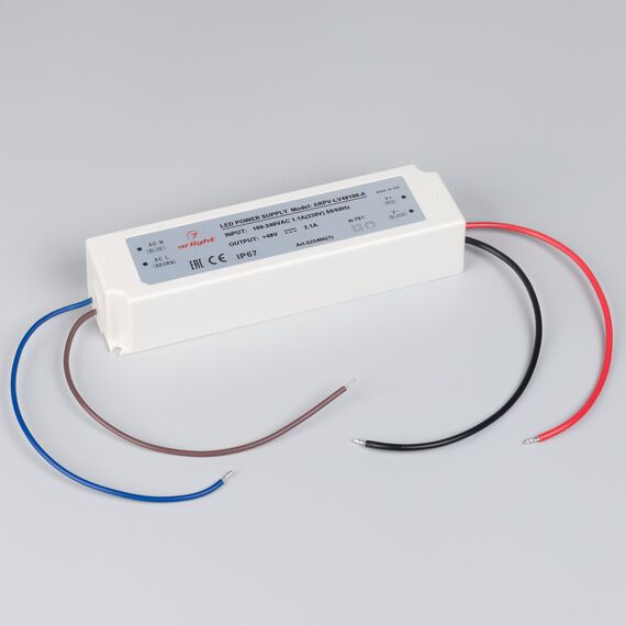 Arlight 025496(1) Блок питания ARPV-LV48100-A (48V, 2,1A, 100W) (Arlight, IP67 Пластик, 3 года) 025496(1), изображение 3