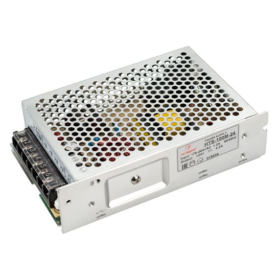 Arlight 015034 Блок питания HTS-100M-24 (24V, 4,2A, 100W) (Arlight, IP20 Сетка, 3 года) 015034