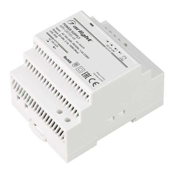 Arlight 034677 Блок питания ARV-DR100-48 (48V, 2,1A, 100W) (Arlight, IP20 DIN-рейка) 034677