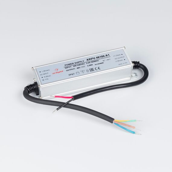 Arlight 034685 Блок питания ARPV-48100-A1 (48V, 2,08A, 100W) (Arlight, IP67 Металл, 3 года) 034685, изображение 3